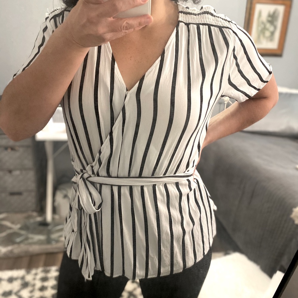 Plus size Ava and Viv flowy surplice top